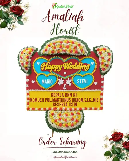 Papan Bunga Pernikahan Mustikajaya